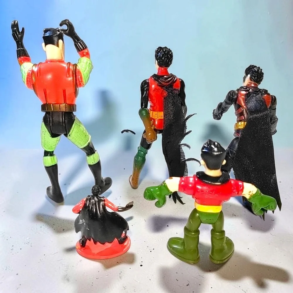 DC Comics Robin Action Figure Lot 5pc Batman Superhero Toy Mixed Eras Figures